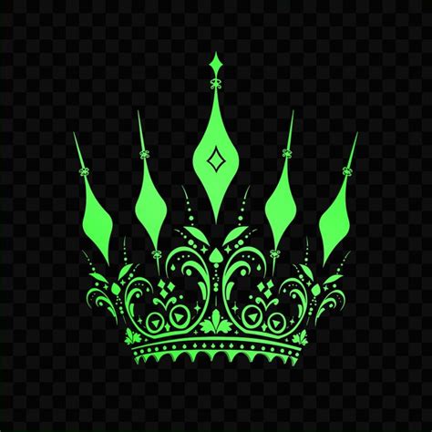 Premium Psd A Crown With A Green Crown On A Black Background