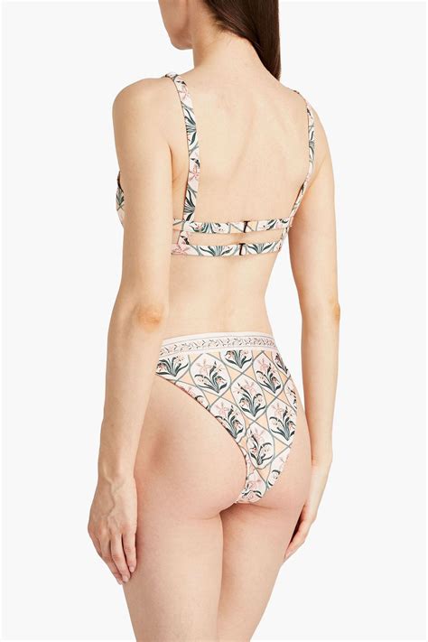 AGUA BY AGUA BENDITA Havana Floral Print Bikini Top THE OUTNET