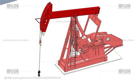 抽油机提油机石油钻井设备solidworks图纸附step文件机械工具模型下载 摩尔网cgmol