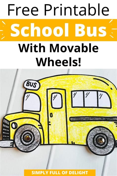 Paper School Bus Craft for Preschoolers (Free Printable!) - Simply Full ...