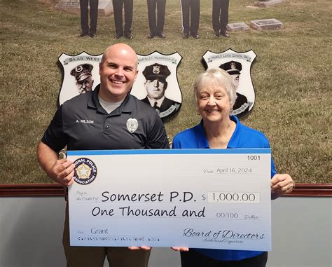 The National Police Association Awards A Grant To The Somerset Ky