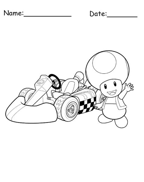 Super Mario Mushroom Coloring Pages