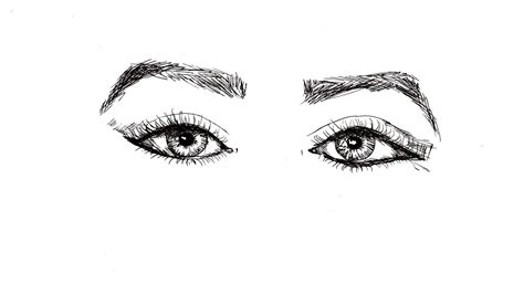 Desen In Pix Cu Ochi Pe Hartie How To Draw The Eyes In Pen Youtube