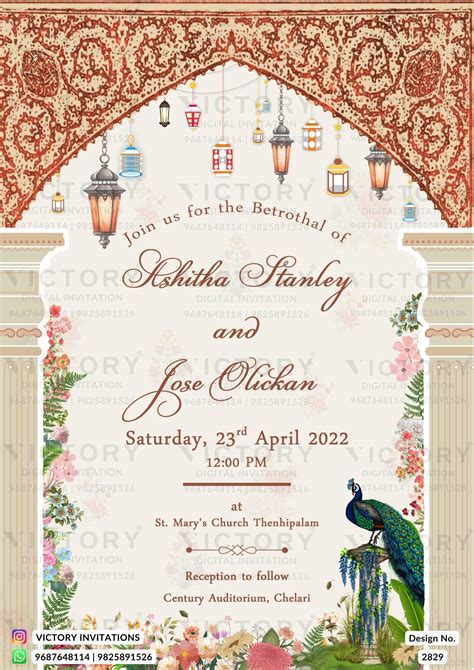 Betrothal Ceremony Digital Invitation Card Designs By Victory Digital