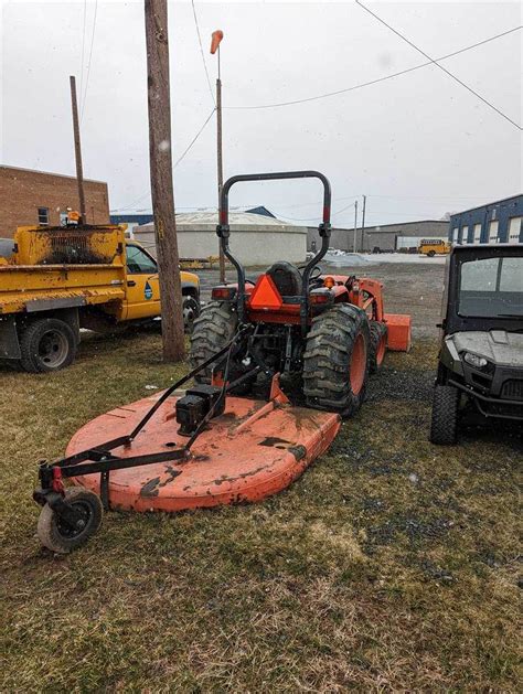 2010 Kubota L3940 Tractor With Front Bucket And Brush Hog For Sale