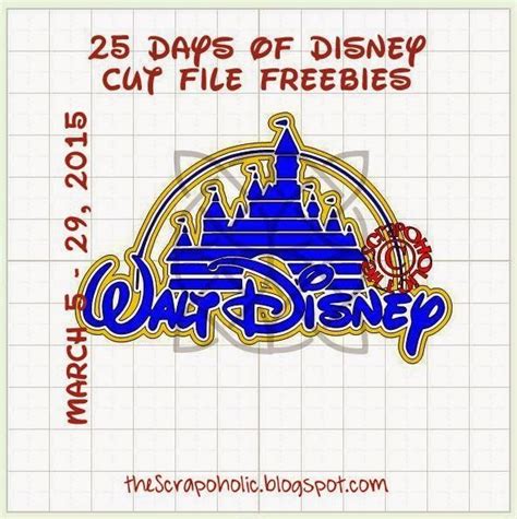 Days Of Disney Cut File Freebies Day Disney Scrapbook Cutting