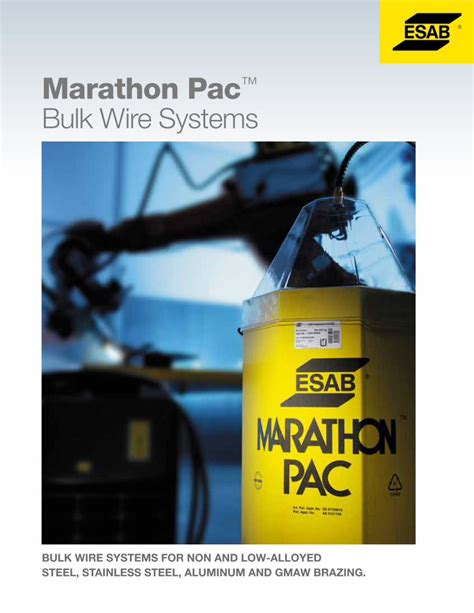 PDF Marathon Pac Bulk Wire Systems ESAB Welding Cutting