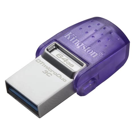 Kingston Datatraveler Microduo C Go Violet Dtduo Cg Gb Achat