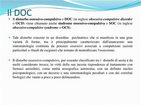 Il Trattamento Dellossessivit E Compulsivit Ppt Scaricare