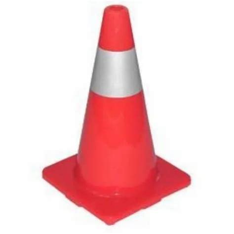 Red PE VIRGIN GRADE TRAFIC CONE PLASTIC BASE WITHOUT INBUILT RUBBER