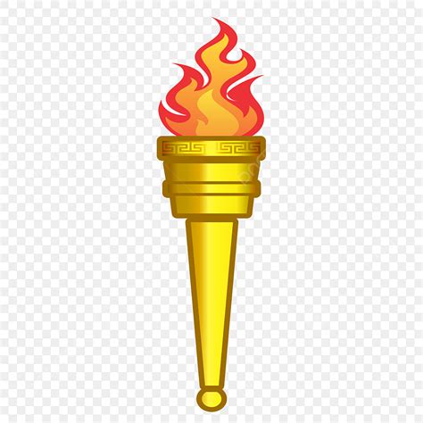 Olympics Torch Clipart Hd Png Olympic Torch Golden Artistic Symbol