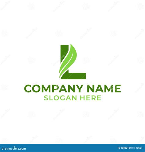 Letter L Logo With Leaf Vector L Leaf Logo Template Leaf Logo