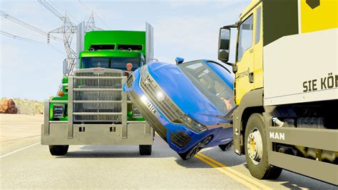 Truck And Car Crashes 10 BeamNG Drive YouTube