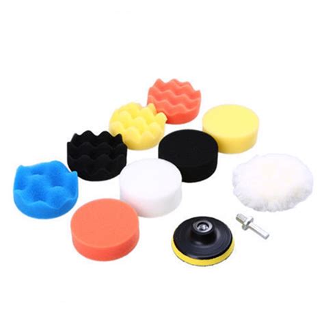 Pcs Set Car Polishing Disc Self Adhesive Buffing Waxing Sponge Wool