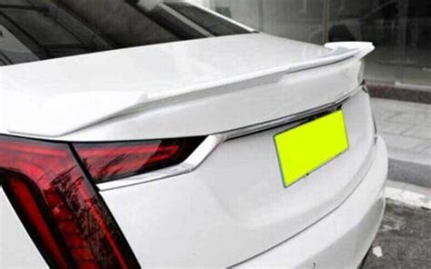 Fit For Cadillac Ct6 2019 2020 Pearl White Rear Boot Spoiler Wing Flap Cover 1pc Ebay