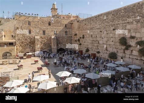 People Praying At The Wailing Wall At The Western Wall Plaza In The