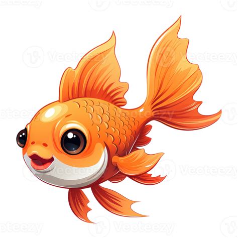 Cute Goldfish Ai Generated 33135668 Png