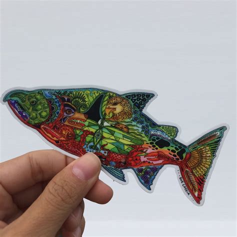 Chinook Salmon Sticker Earthart International