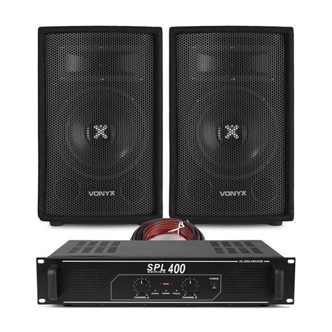 Vonyx Sl Passive Dj Pa Speakers Pair Spl Amplifier