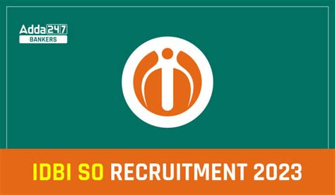 Idbi So Recruitment 2023 Pdf Out Apply Online For 86 Specialist