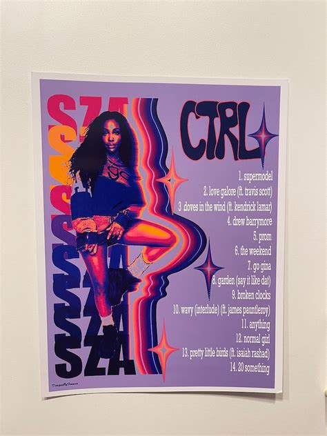 SZA CTRL POSTER Glossy Poster Sza Merch Handmade And Self Designed