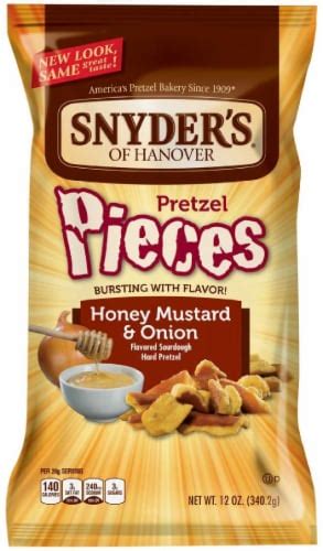 Snyder's of Hanover Honey Mustard & Onion Pretzel Pieces, 12 oz - Kroger