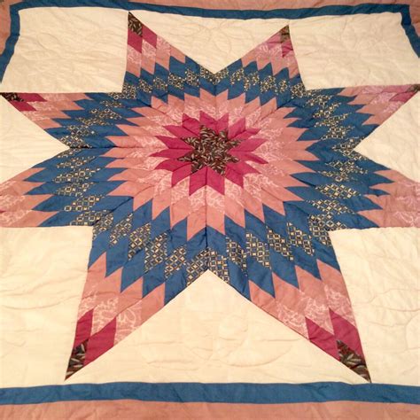 Radiant Star Quilt Lone Star Or Wallhanging Six Colors Square Vintage Etsy