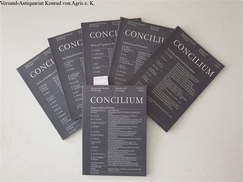 Concilium Internationale Zeitschrift F R Theologie Jahrgang