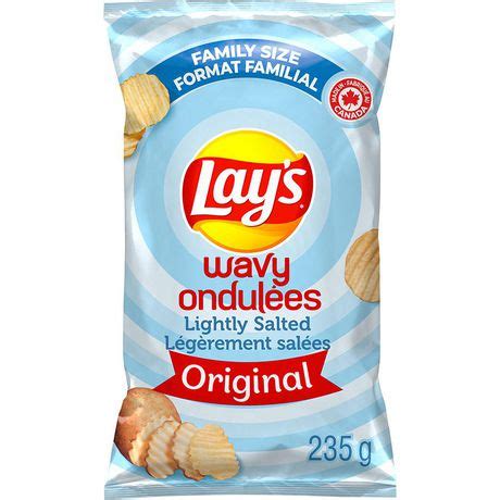 Lay S Wavy Original Lightly Salted Potato Chips Walmart Canada