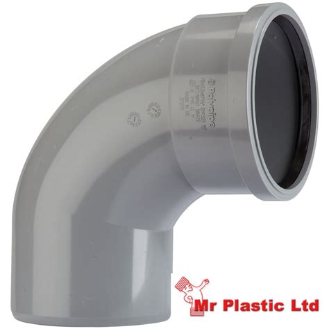 Polypipe Mm Ring Seal Push Fit Soil And Vent Pipe Fittings In Grey