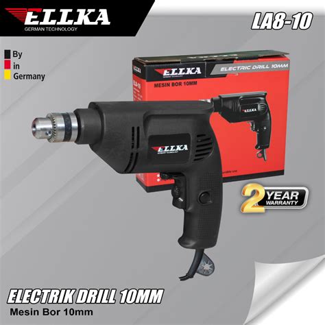 Jual ELLKA Electric Drill 10mm Mesin Bor Listrik 10mm Bor Besi Dan Kayu