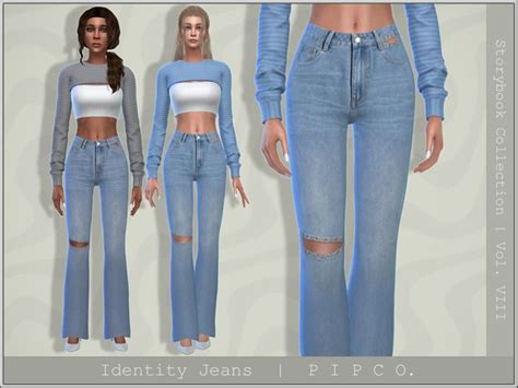 The Sims Resource Identity Jeans Bootcut In Sims Clothing