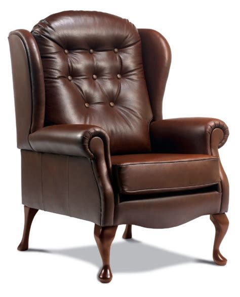 Kensington Standard Leather Fireside Chair - Sherborne Upholstery