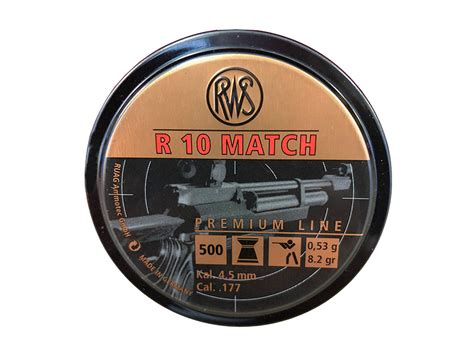 Flachkopf Diabolos RWS R10 Match Kaliber 4 49 mm 0 53 g glatt 500 Stück