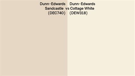 Dunn Edwards Sandcastle Vs Cottage White Side By Side Comparison