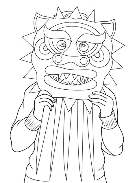 Dragon Mask Coloring Page at GetColorings.com | Free printable ...