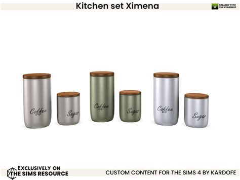 The Sims Resource Kardofe Kitchen Set Ximena Jars