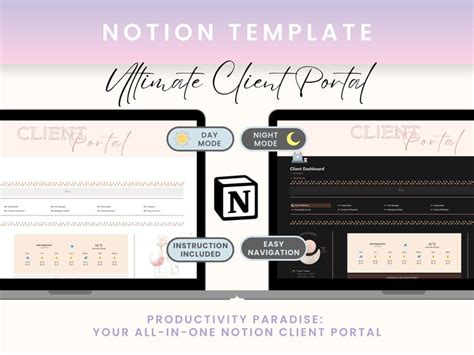 Notion Template Client Portal Notion Coaching Client Hub Client