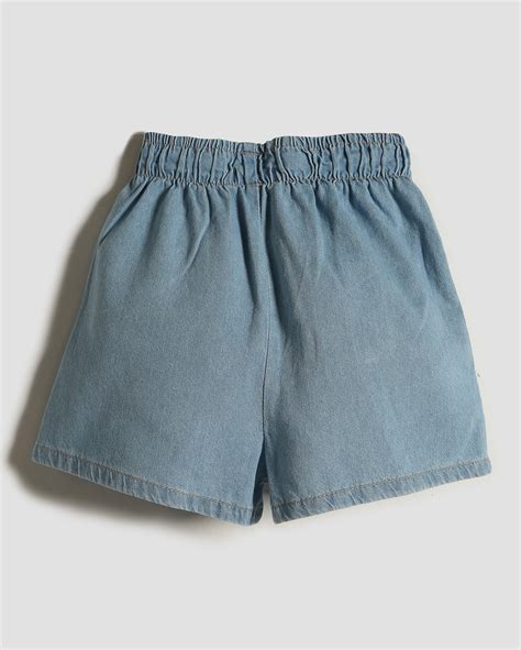 Riachuelo Short Jeans Infantil Arco Ris Denim Claro Pool By Riachuelo