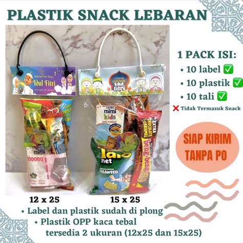 Jual 10pcs Plastik Snack LEBARAN Tas Snack Idul Fitri Hampers