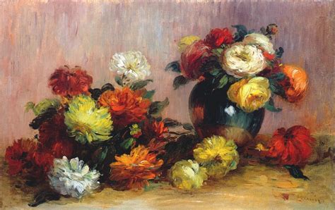 Solve Pierre Auguste Renoir Bouquets Of Flowers Jigsaw Puzzle Online