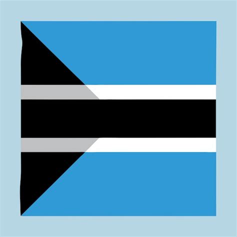 Ilustraci N De La Bandera De Botswana Sobre Un Fondo Blanco Vector