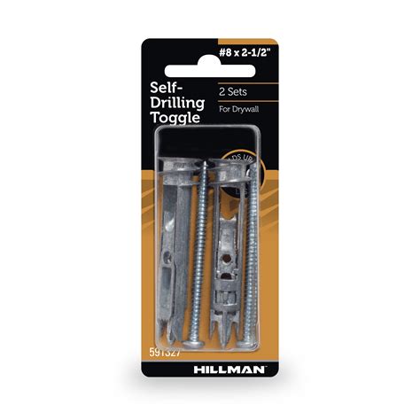 Hillman Self-Drilling Toggle Bolts, Steel (#8 x 2-1/2") - 2 Pack