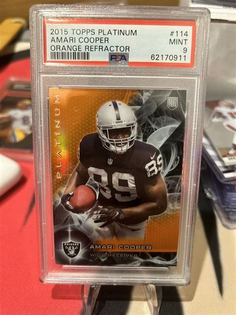 Topps Platinum Amari Cooper Orange Refractor Rookie Rc Psa