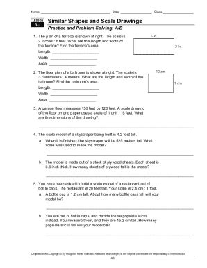 Similar Shapes And Scale Drawings Answer Key Fill And Sign Printable