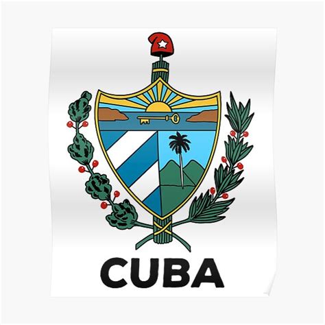 Cuba Coat Of Arms National Symbol Escudo De Cuba Poster For Sale By