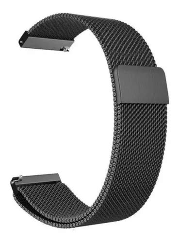 Pulseira Milanese Para Smart Watch Para P68 P70 P80 A6 20mm Cor Preto