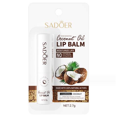 Sadoer Nourishing Coconut Oil Lip Balm 2 7g Shopee Malaysia