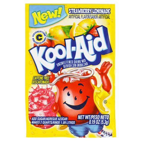 Kool Aid Unsweetened Drink Mix Strawberry Lemonade Crowsnest Candy