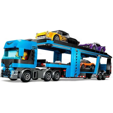 Lego City Car Transporter Truck With Sports Cars Ebay